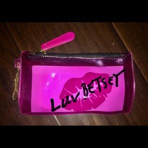 Luv Betsey Clear pink makeup bag